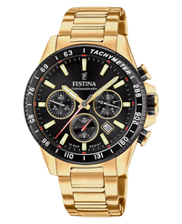 Festina Cronógrafo F20634/5 reloj hombre acero bicolor esfera negra
