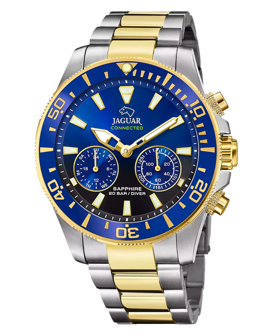 Jaguar Connected J889/6 reloj hombre acero azul híbrido inteligente