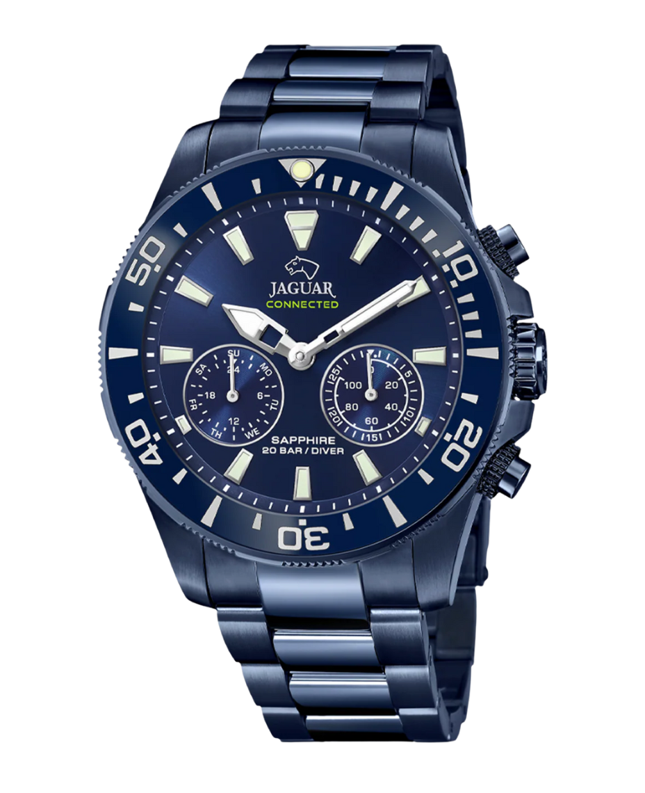 Jaguar Connected J930/1 reloj hombre smartwatch acero azul cristal zafiro