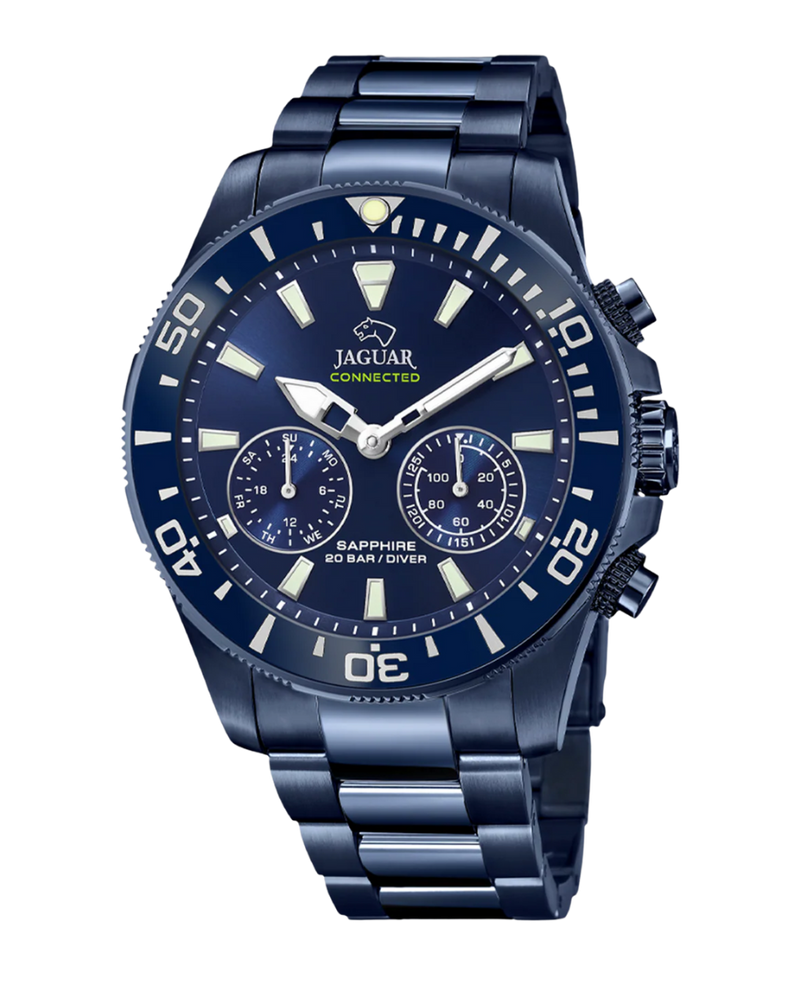 Jaguar Connected J930/1 reloj hombre smartwatch acero azul cristal zafiro