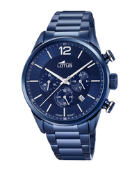 Lotus Chrono 18680/1 reloj hombre acero azul cronógrafo 43mm