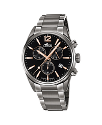 Lotus Chrono 18682/2 reloj hombre acero negro cronógrafo 42mm