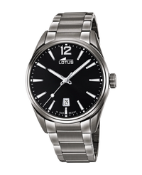 Lotus Chrono 18684/3 reloj hombre acero negro con pulsera armys gris