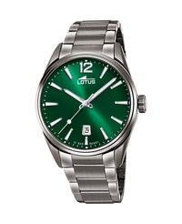 Lotus Chrono 18684/4 reloj hombre cronógrafo acero esfera verde pulsera gris