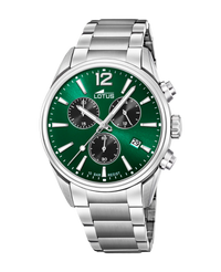 Lotus Chrono 18690/4 reloj hombre acero cronógrafo esfera verde