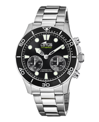 Lotus Classic 18800/2 reloj hombre híbrido acero inoxidable esfera negra pulsera armys plateada