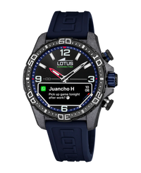 Lotus Classic 20000/1 reloj hombre smartwatch fibra de carbono plata lavanda esfera azul