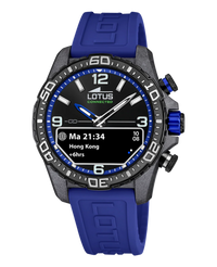 Lotus Classic 20000/3 reloj hombre smartwatch fibra carbono plata lavanda esfera azul