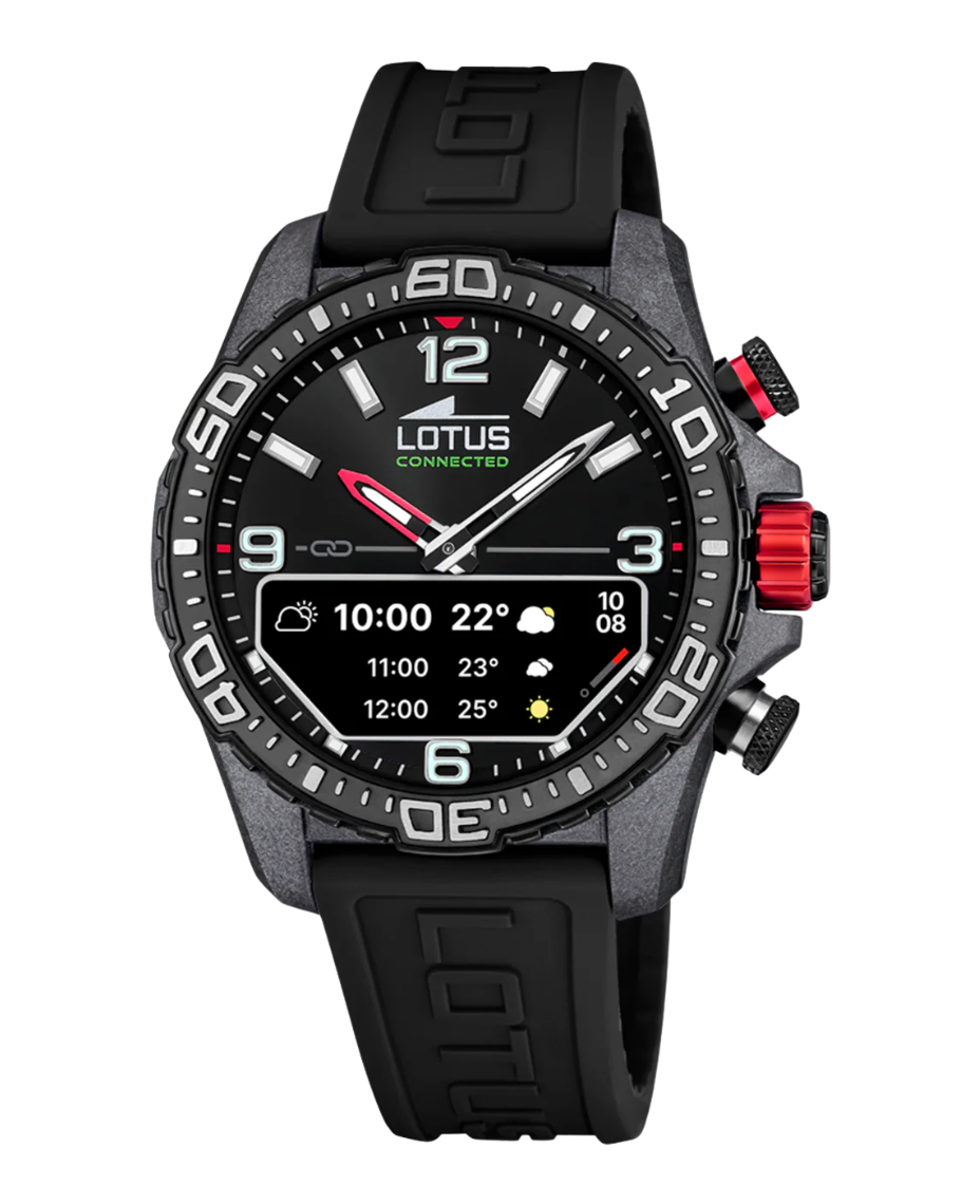 Lotus Classic 20000/4 smartwatch hombre fibra carbono plata lavanda esfera negra