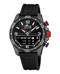 Lotus Classic 20000/4 smartwatch hombre fibra carbono plata lavanda esfera negra