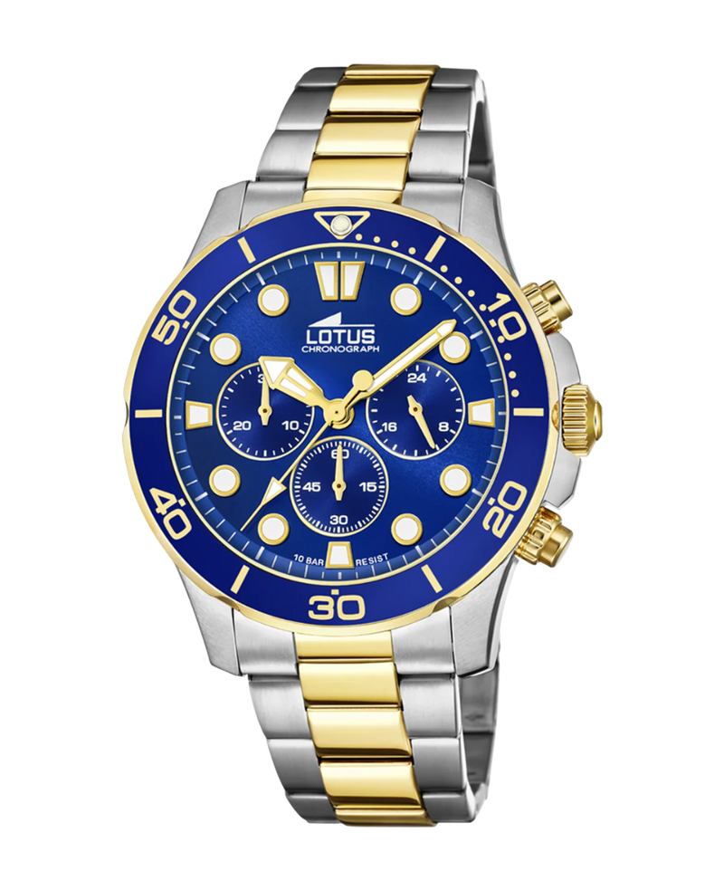 Lotus Excellent 18757/1 reloj hombre acero cronógrafo azul