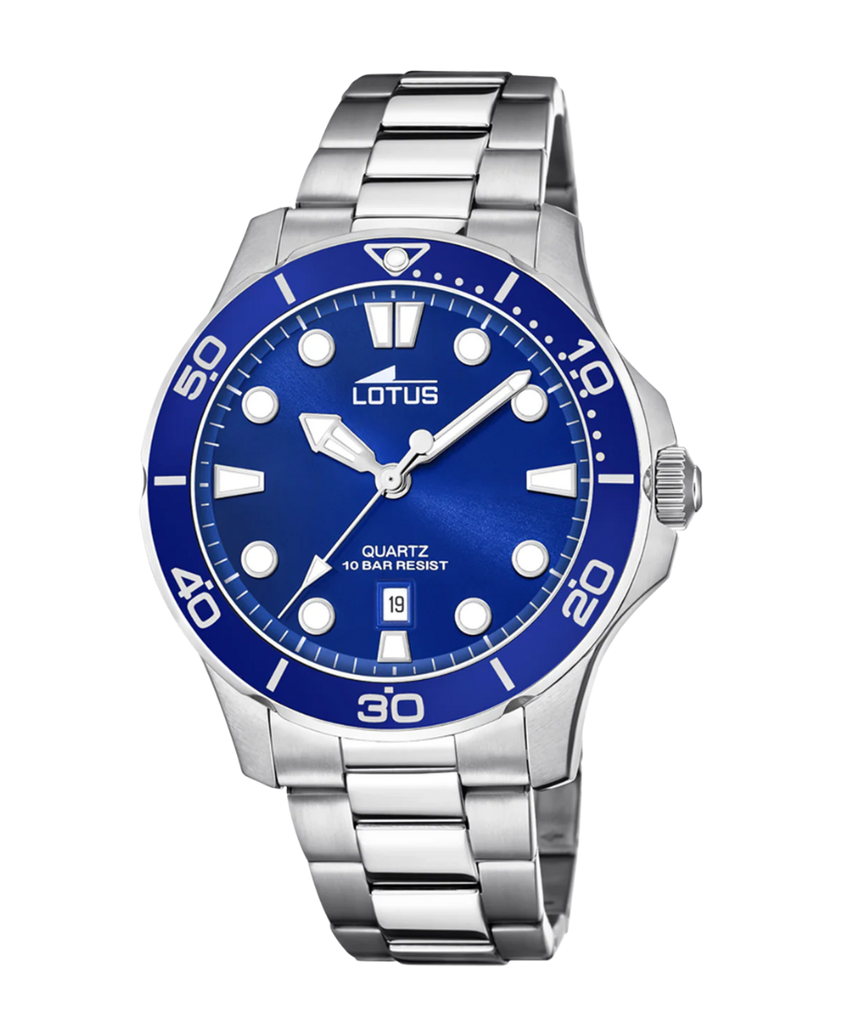 Lotus Excellent 18759/1 reloj hombre acero azul plateado 44,5mm