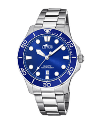 Lotus Excellent 18759/1 reloj hombre acero azul plateado 44,5mm