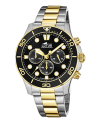 Lotus Excellent 18757/2 reloj hombre acero negro cronógrafo 44,5mm