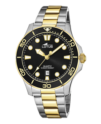 Lotus Excellent 18760/2 reloj hombre acero negro 44,5mm pulsera multicolor