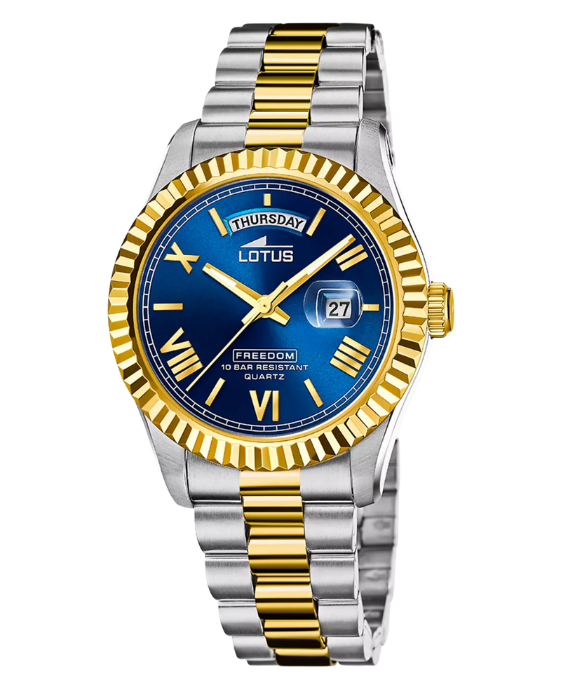 Lotus Freedom 18855/2 reloj hombre acero inoxidable esfera azul pulsera armys