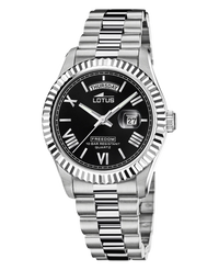 Lotus Freedom 18854/4 reloj hombre acero inoxidable esfera negra pulsera armys plateada
