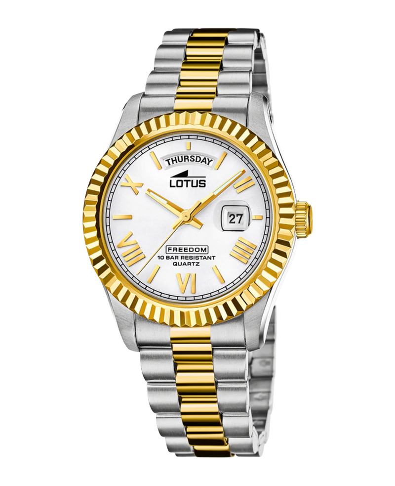 Lotus Freedom 18855/1 reloj hombre acero inoxidable esfera plateada pulsera multicolor