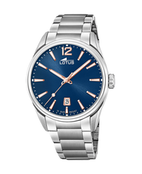 Lotus Classic 18692/2 reloj hombre acero azul esfera cristal mineral 42mm