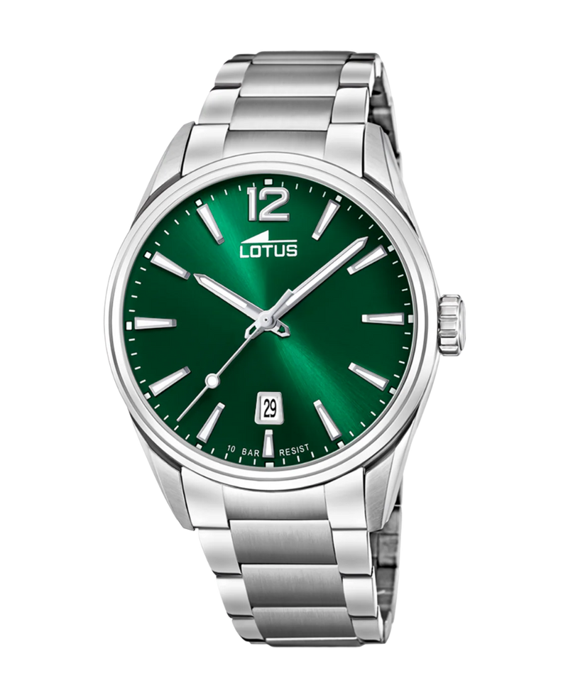 Lotus Classic 18692/4 reloj hombre acero inoxidable esfera verde pulsera armys