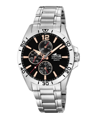Lotus Classic 18812/6 reloj hombre acero inoxidable esfera negra multifunción