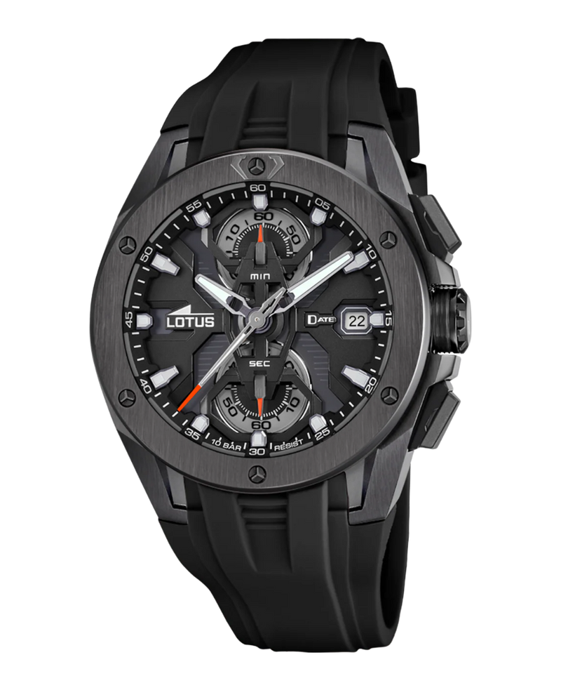 Lotus Classic Cronógrafo 18943/6 reloj hombre acero negro
