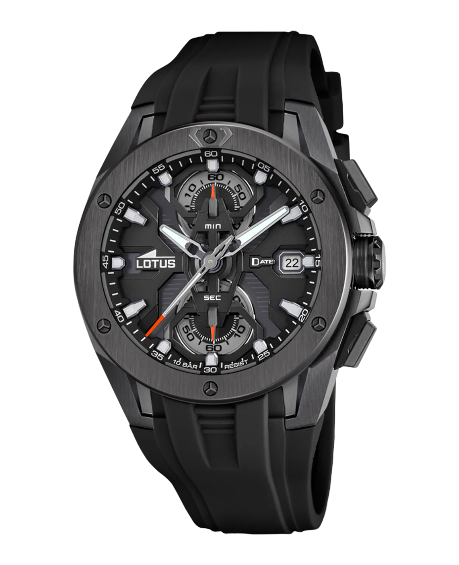 Lotus Classic Cronógrafo 18943/6 reloj hombre acero negro