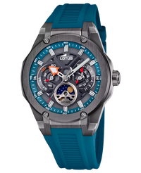 Lotus Classic 18946/4 reloj hombre acero plata lavanda esfera azul correa caucho