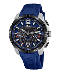 Lotus Classic 18944/1 reloj hombre acero cronógrafo esfera azul correa caucho