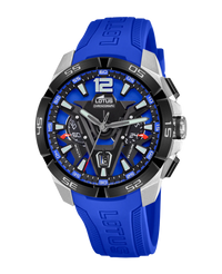 Lotus Classic 18944/4 reloj hombre cronógrafo acero azul con correa caucho