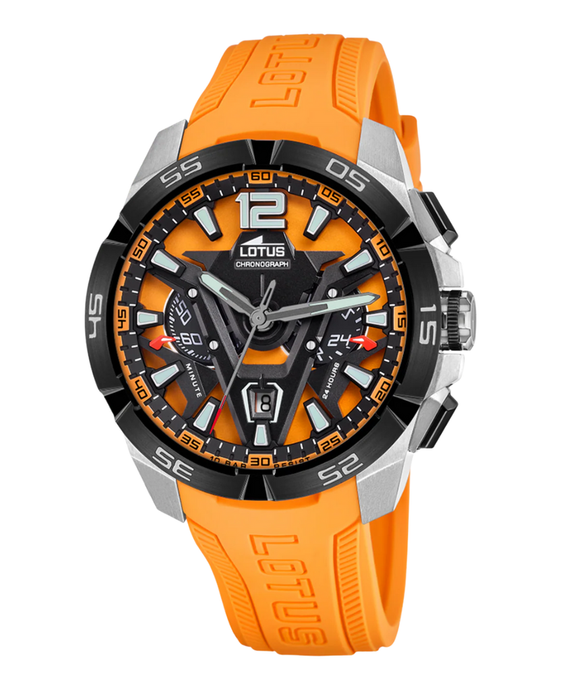 Lotus Classic Cronógrafo 18944/3 reloj hombre acero naranja