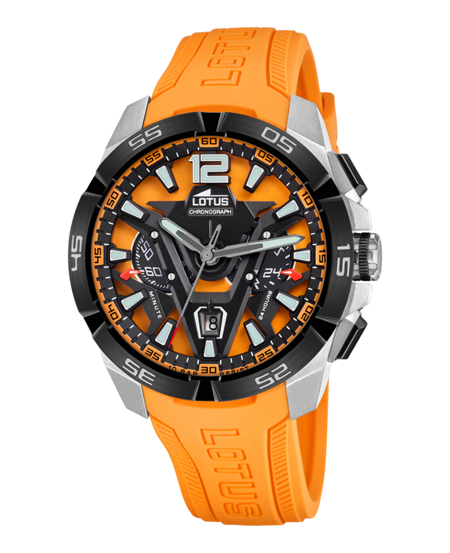 Lotus Classic Cronógrafo 18944/3 reloj hombre acero naranja