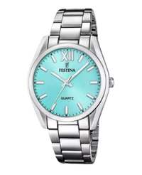 Festina F20622/D reloj mujer acero inoxidable esfera azul pulsera plateada