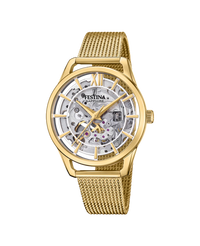 Festina Automatic F20629/1 reloj mujer acero dorado