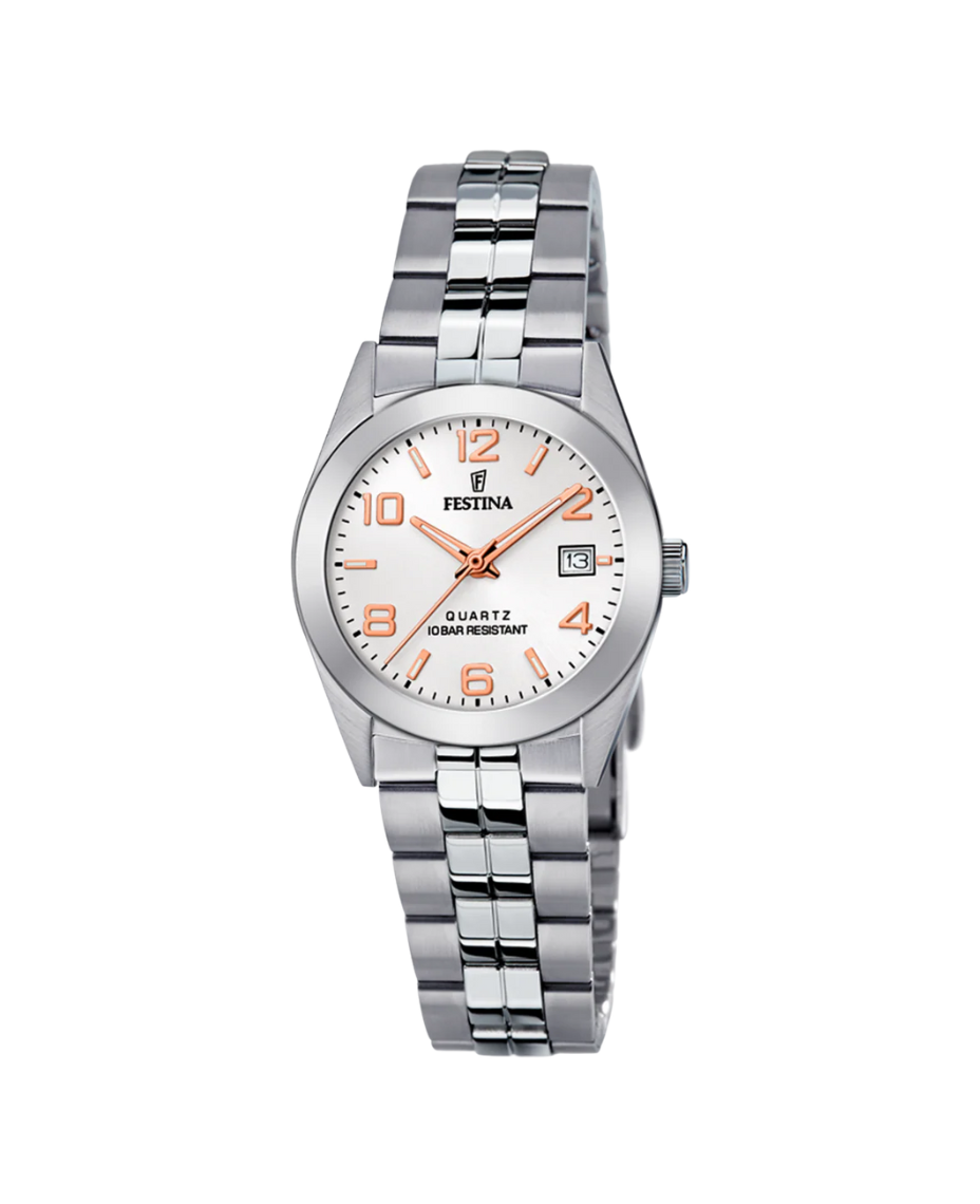 Festina Classics F20438/4 reloj mujer acero inoxidable plateado esfera plateada