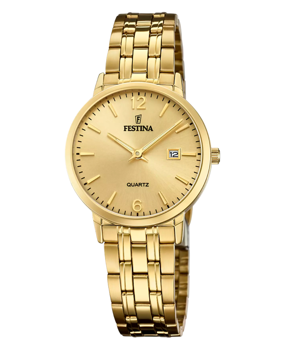 Festina Classics F20514/3 reloj mujer acero beige dorado