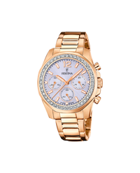 Festina Rainbow F20639/9 reloj mujer acero cronógrafo esfera azul pulsera rosa