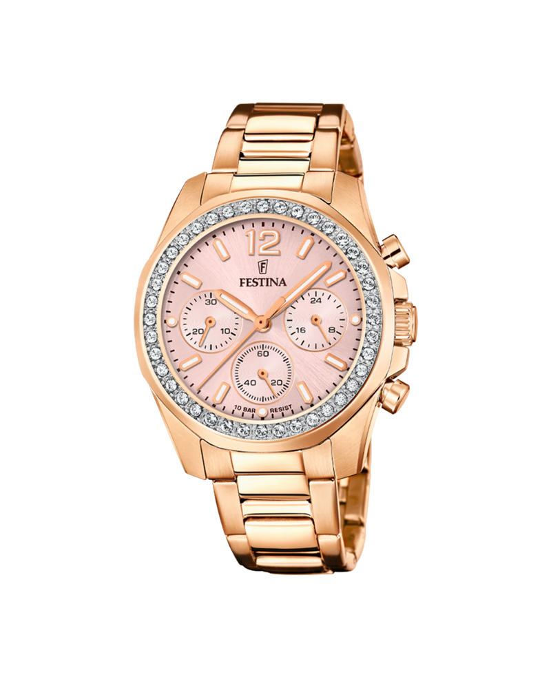 Festina Rainbow Cronógrafo F20639/6 reloj mujer acero rosa esfera rosa