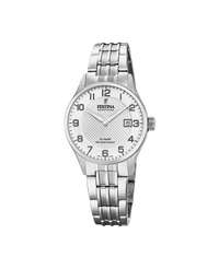 Festina Swiss Made F20006/1 reloj mujer acero plateado cristal zafiro