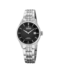 Festina Swiss Made F20006/4 reloj mujer acero negro plateado cristal zafiro