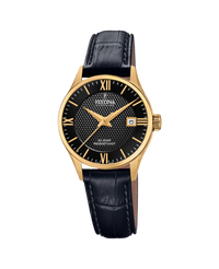 Festina Swiss Made F20011/4 reloj mujer acero negro con correa piel