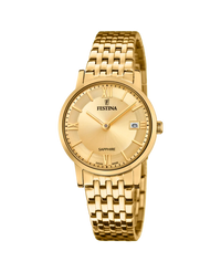 Festina Swiss Made F20021/2 reloj mujer acero beige dorado