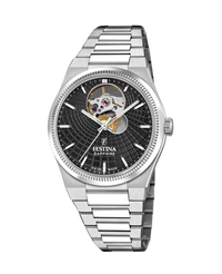 Festina Swiss Made Automático F20054/6 reloj mujer acero negro plateado