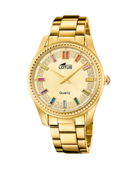 Lotus Bliss 18902/2 reloj mujer acero inoxidable pulsera dorada esfera beige elegante