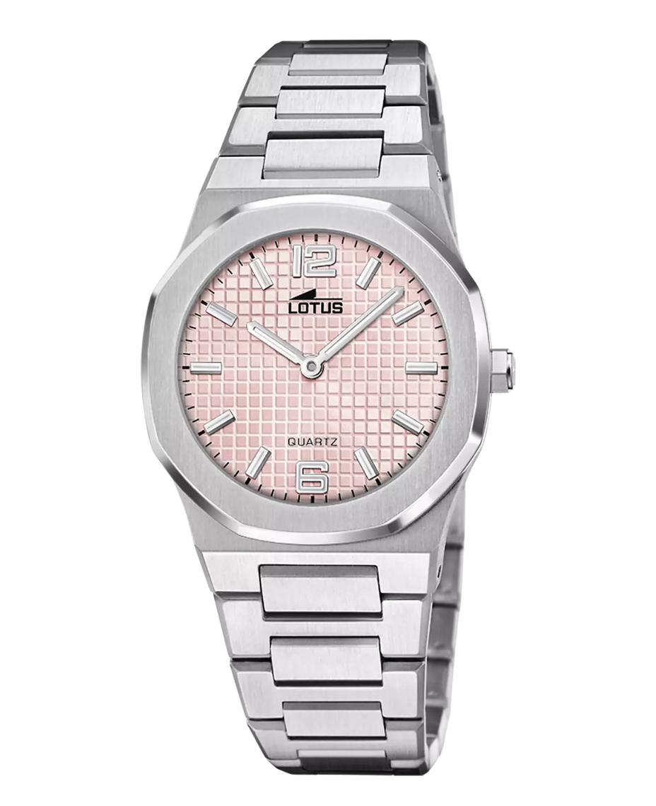 Lotus Excellent 18843/3 reloj mujer acero inoxidable esfera rosa plateado ultra fino
