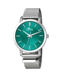 Lotus Classic 18737/6 reloj mujer acero inoxidable esfera verde pulsera plateada