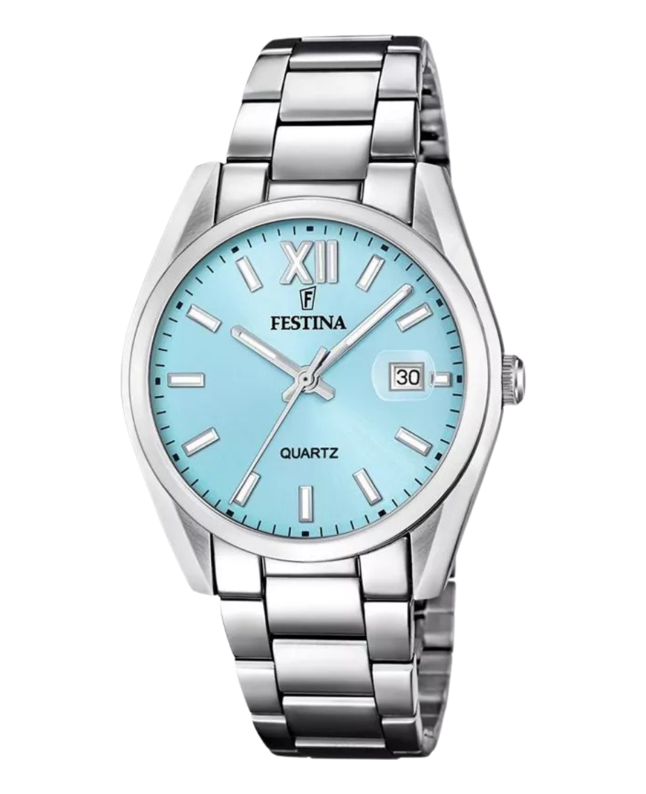 Festina Acero Clásico F20683/2 reloj hombre acero inoxidable esfera azul brazalete plateado