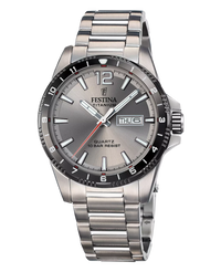 Festina F20698/1 reloj hombre titanio gris deportivo 43mm esfera gris