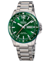 Festina F20698/3 reloj hombre titanio esfera verde militar resistente 10 ATM