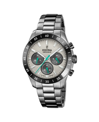 Festina F20703/1 reloj cronógrafo unisex acero plata lavanda esfera negra